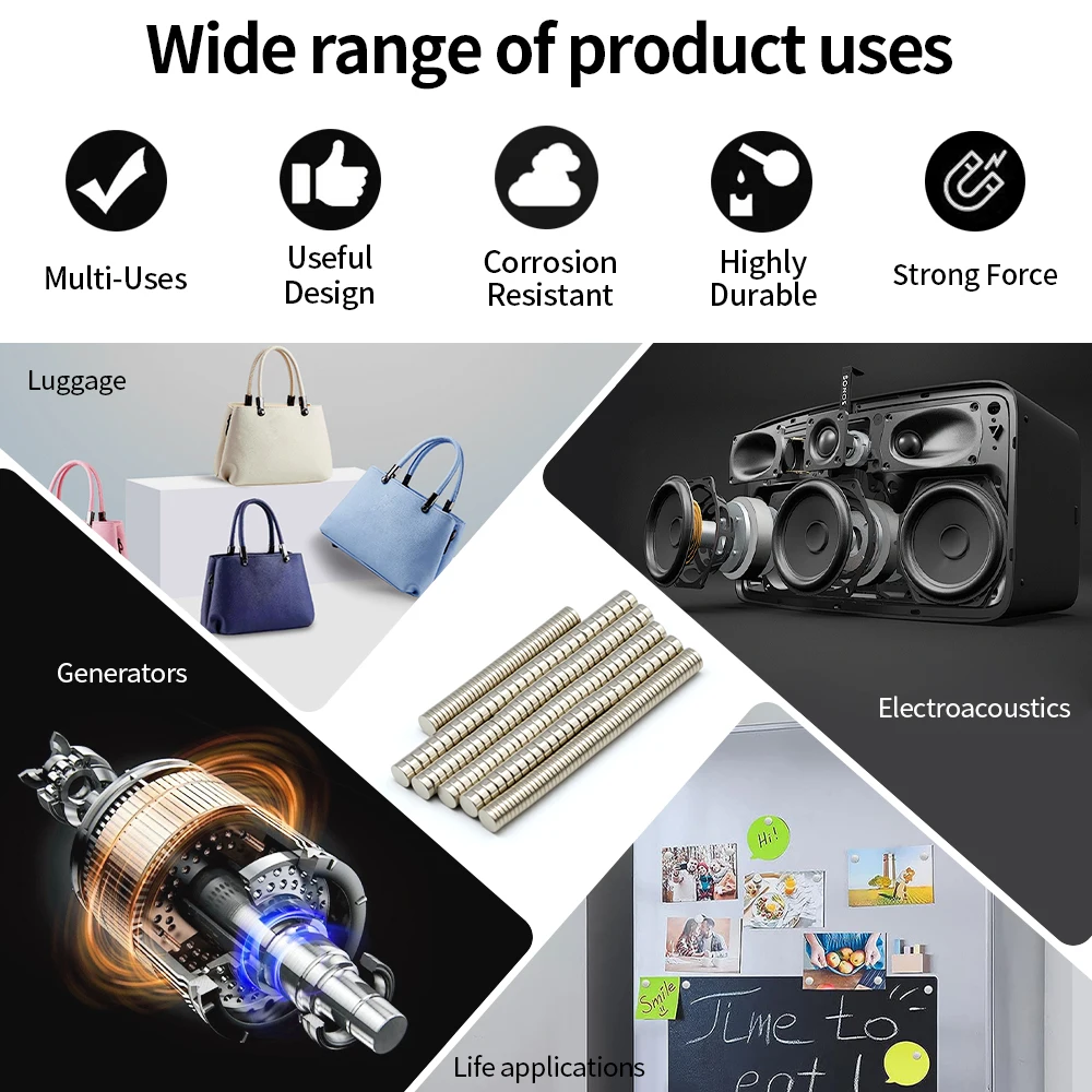 سوبر قوي مغناطيس النيوديميوم N35 ندفيب المغناطيسي الدائم imanes جولة مغناطيس قوي مغناطيس الثلاجة 4x1.5 4x2 5x1 6x2 #5
