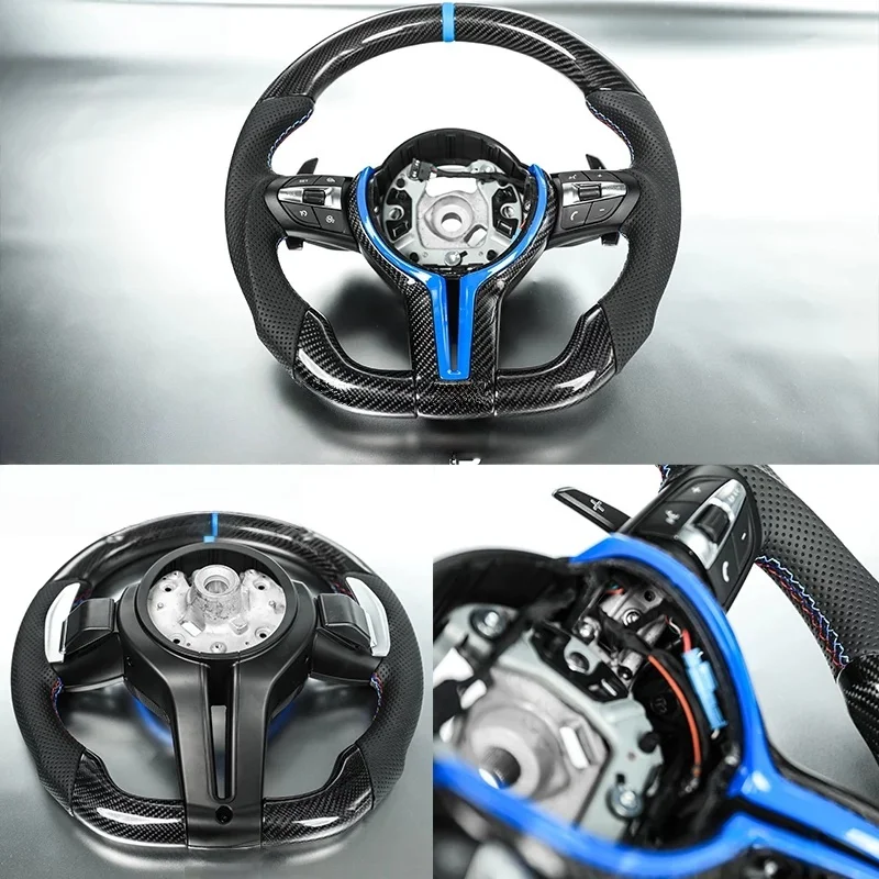 

Customized Carbon Fiber Leather Car Steering Wheel For BMW X1 X3 X4 X6 F10 F18 F11 F12 F30 F20 M2 M3 M4 X5M X6M Steering Wheel