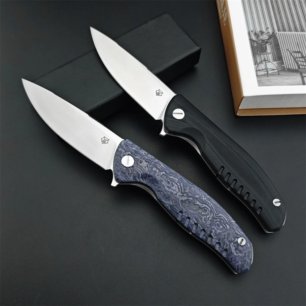 Shirogorov Folding Pocket Knife D2 Blade G10 Handle Men’s Gift Outdoor EDC Survival Camping Hiking Hunting Cutting Tools