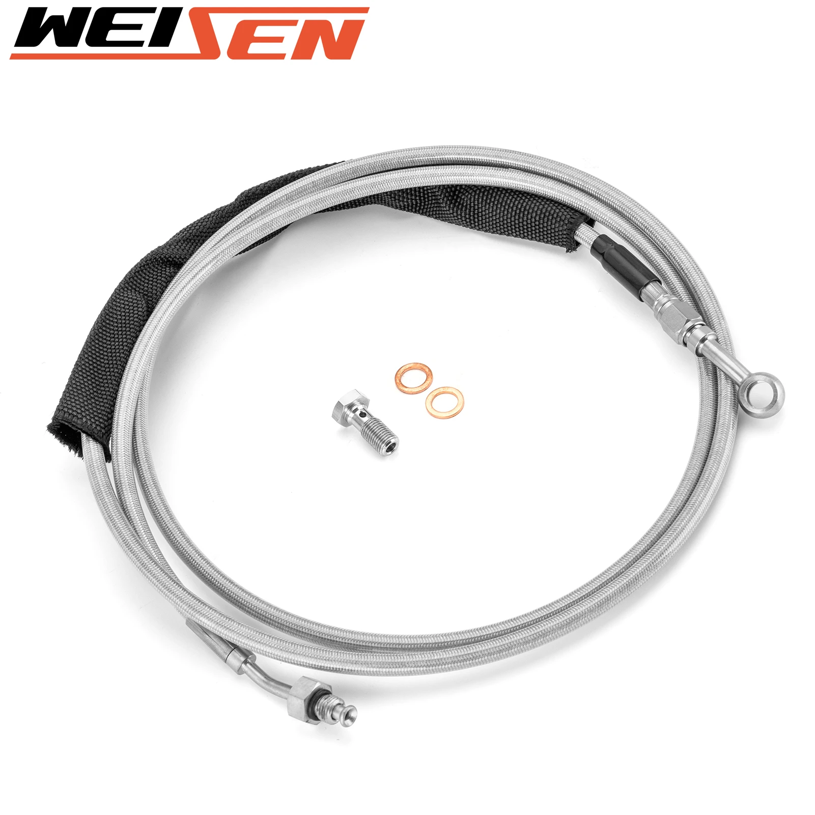 Motorcycle Extended Length Stainless Steel Hydraulic Clutch Cable Fit 12