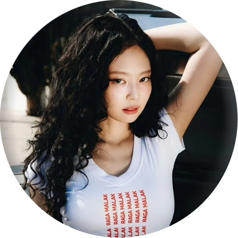 Korean Popular Female Idol JENNIE Brooch Alloy Tinplate Badge Pretty Girl Fan Collection Decoration Accessories Ornament Gift