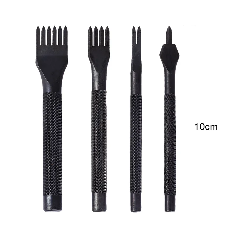 

DIY Leather Tool Black Diamond-cut 3/4/5/6mm Hand Sewn Diamond-cut Non-slip Handle Leather Punch