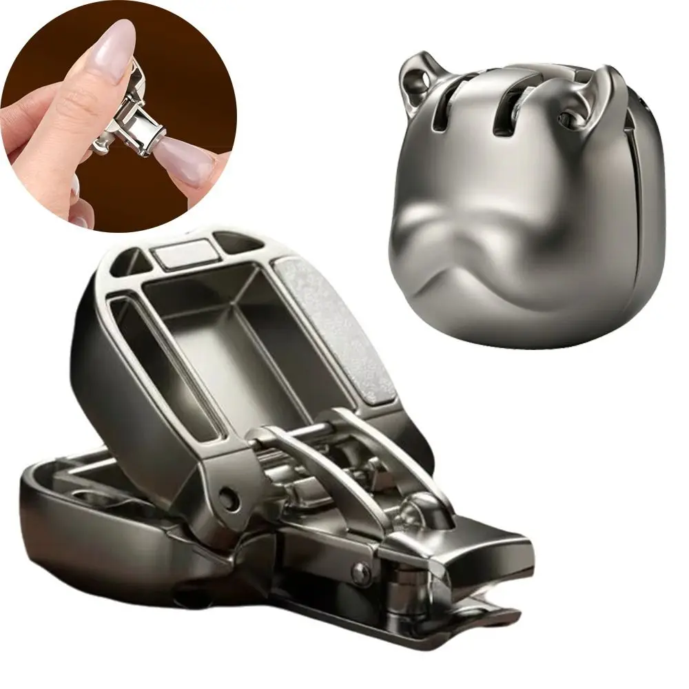 Foldable Design Mini Nail Cutter Stainless Steel Portable Fingernail Clippers Dog Head Shape Wear-resistant Toenail Trimmer