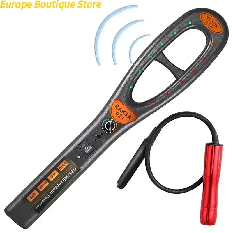 Raksa 021 Scanner de sécurité portable détecteur de signal GPS de voiture sans fil pour détecter le signal RF sans fil et le détecteur d'aimant
