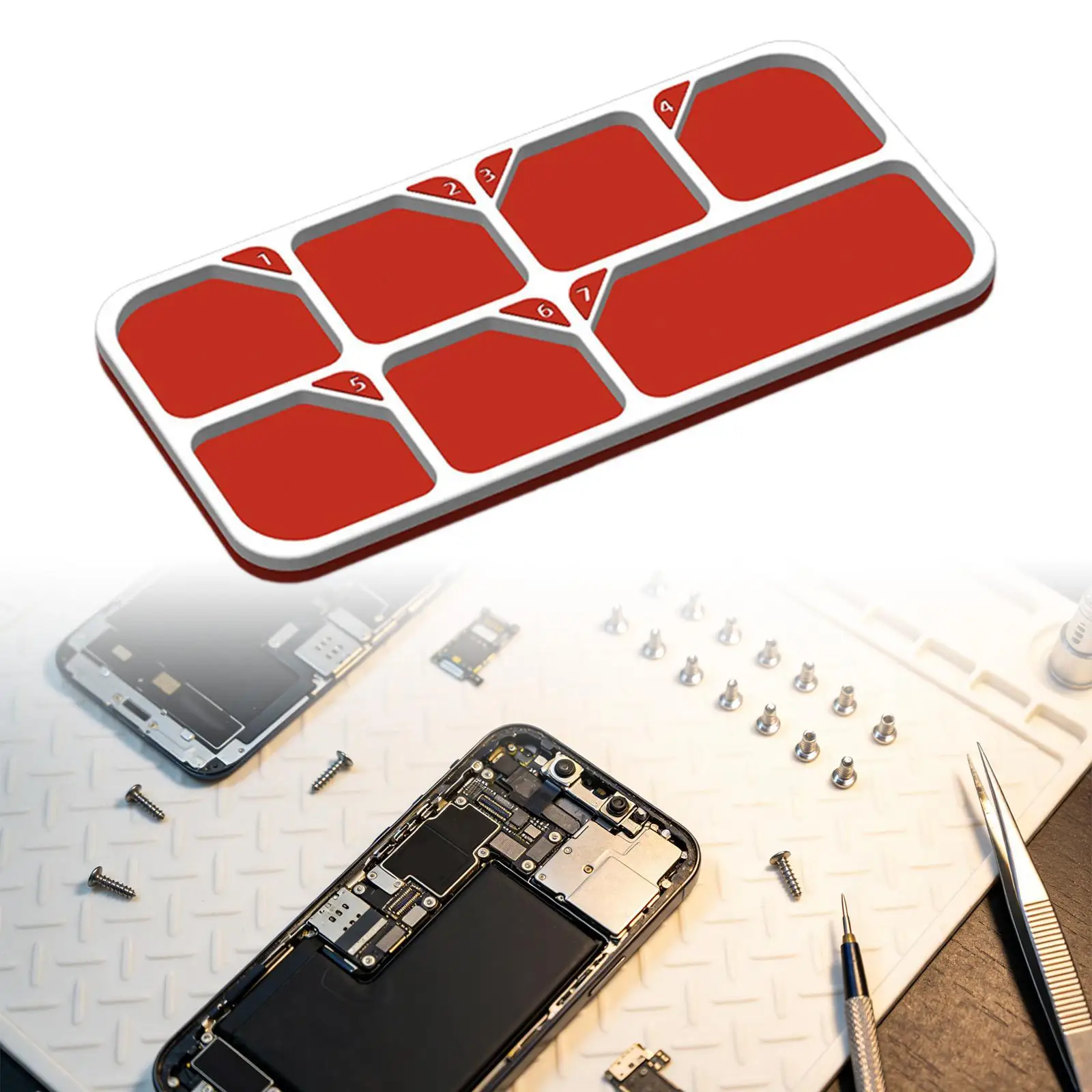 

Магнитный лоток-органайзер для инструментов, магнитный лоток для гаек, шайб и метизов