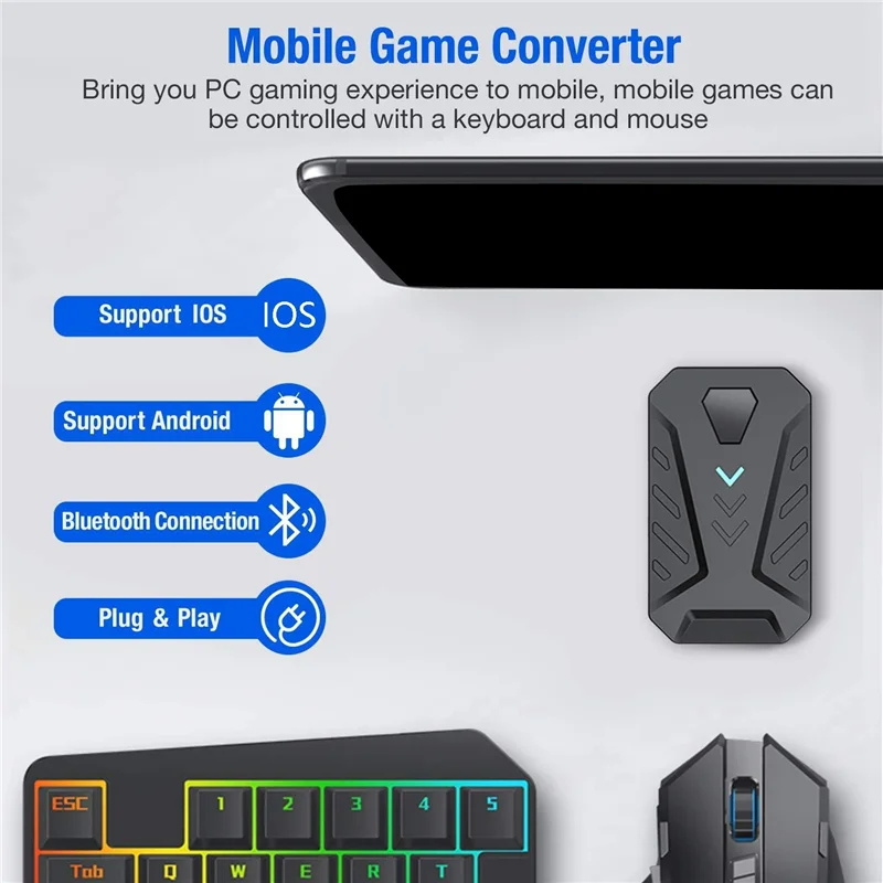 B17CCC GAMWING MIX PRO Convertitore mouse e tastiera per Android e telefono cellulare Convertitore tastiera e mouse periferica di gioco