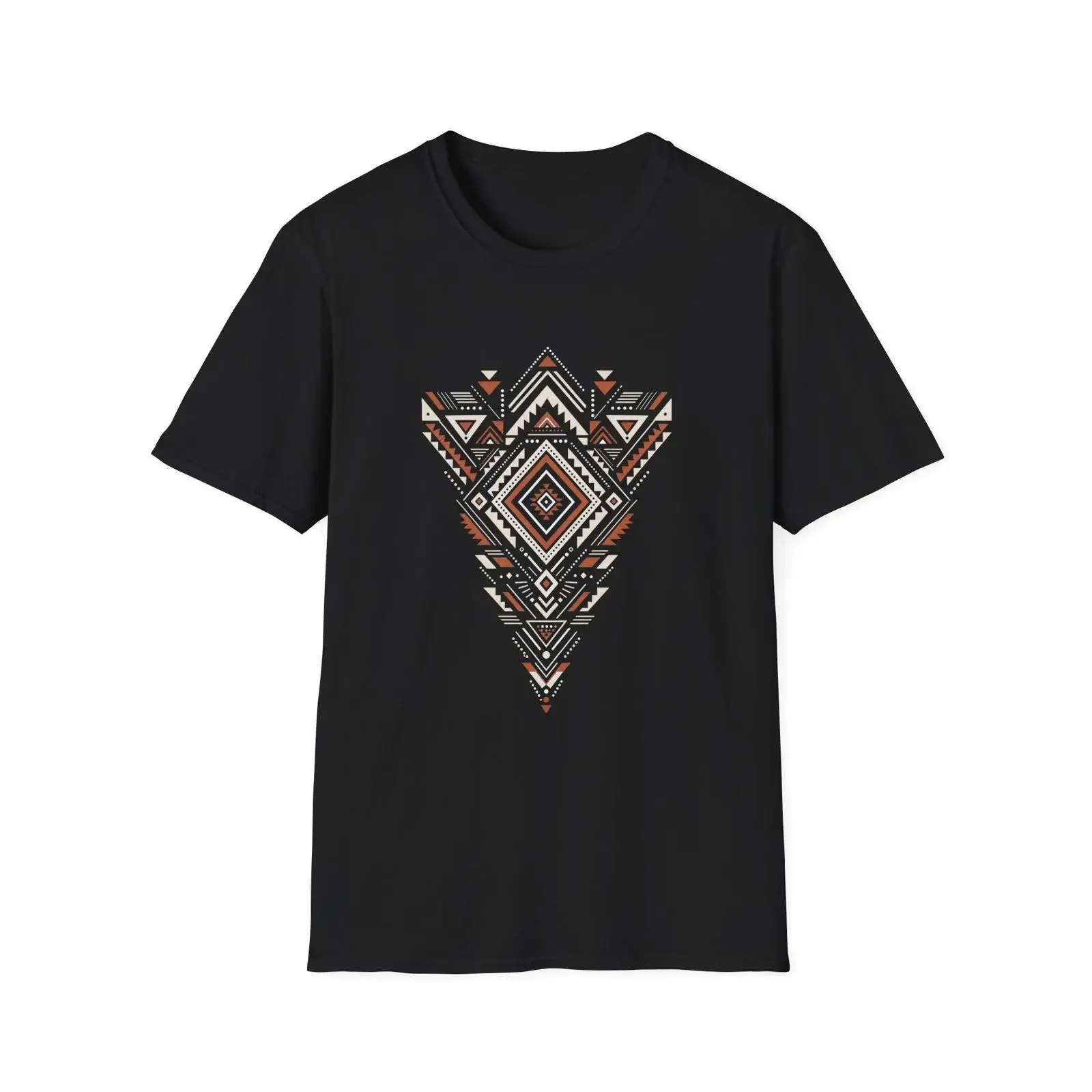 Geometric Tribal Aztec Arrow T Shirt Southwestern pattern vintage Washed Soft streetwear Stretched Unisex Comfortable Slightly