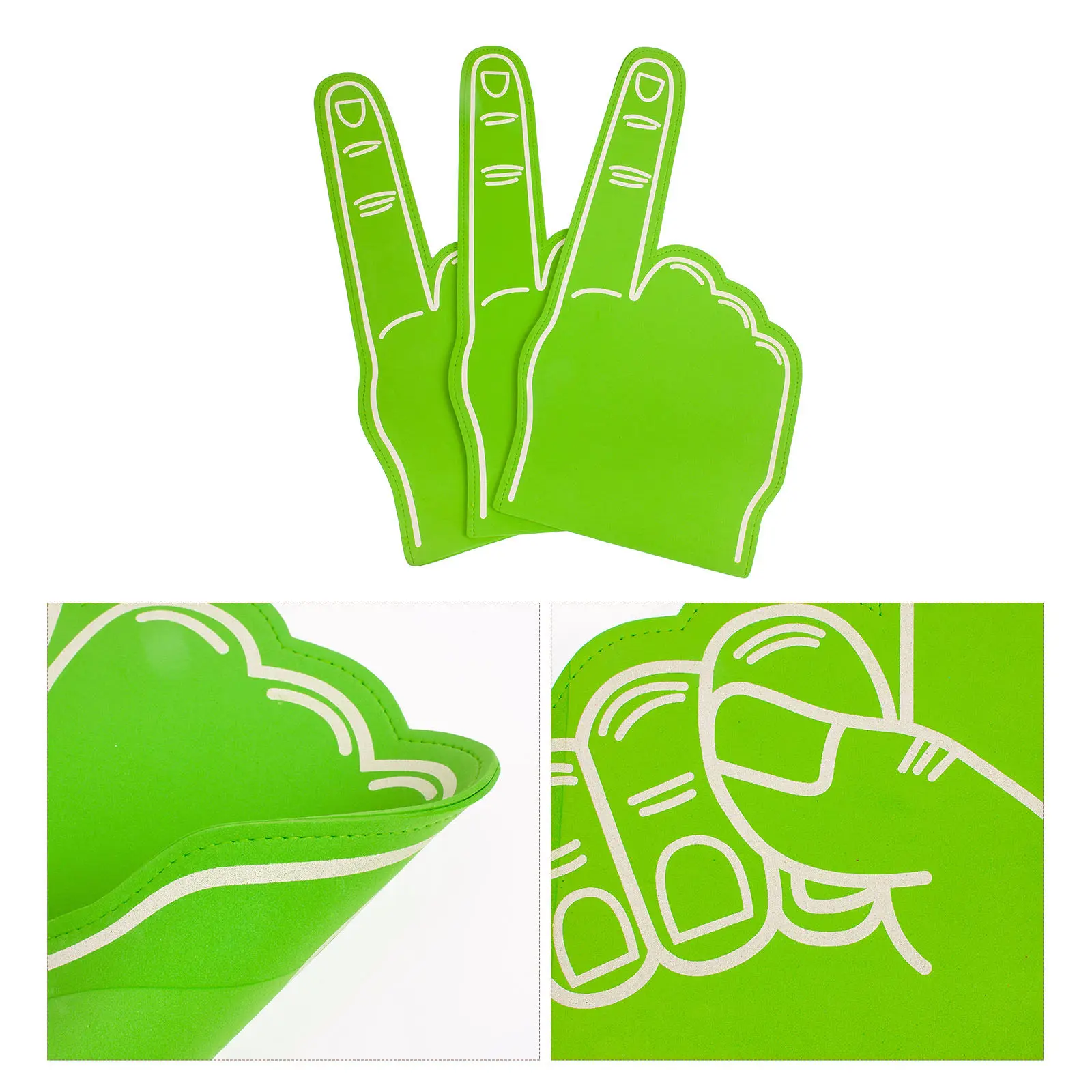 3Pcs Foam Fingers Cheerleading Foams Hand Reusable Lightweight Party Noisemakers for Sporting Events Soccer Games Basketball