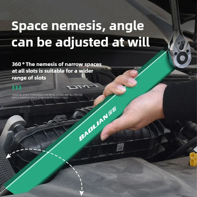 BaoLian Chiave di prolunga offset a doppia testa Strumento multifunzionale con adattatori di azionamento 1/2 1/4 3/8 universali per spazi stretti