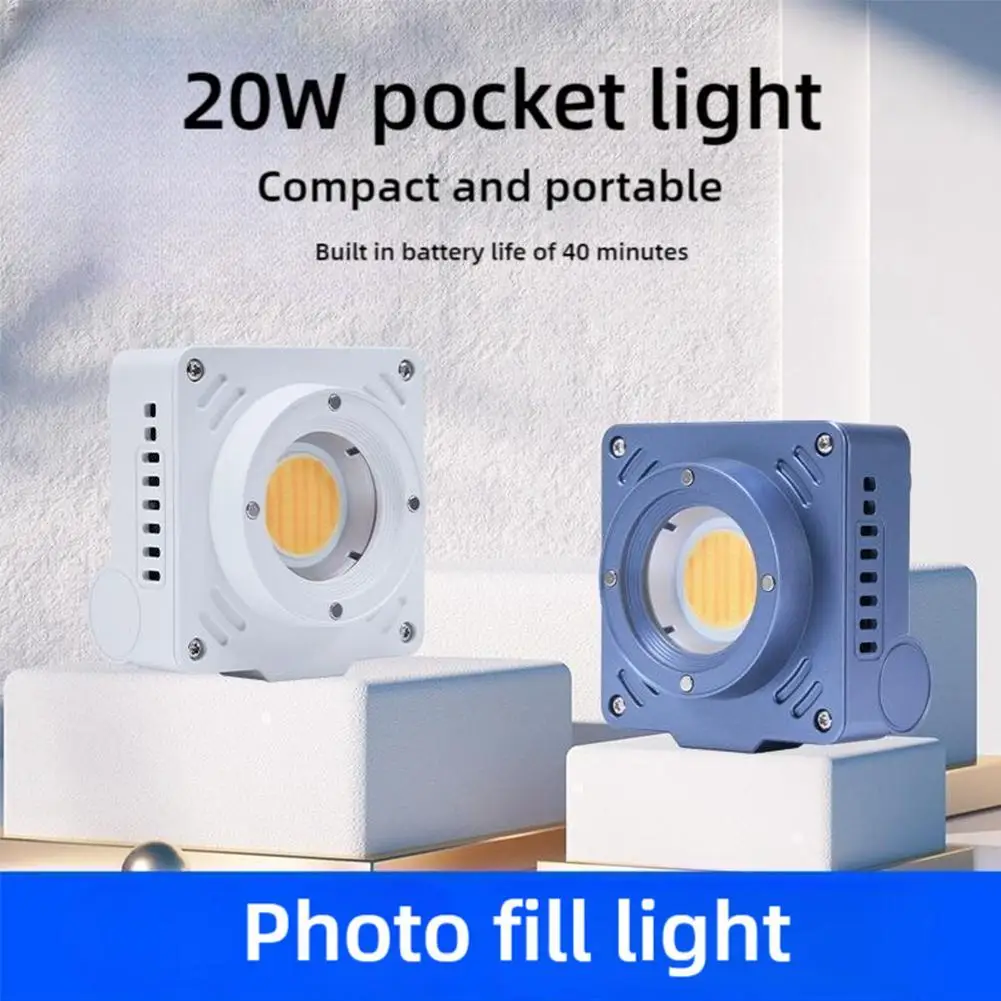 

20W Pocket LED Video Light Mini LED Photography Lighting With Battery 5000mAh Fill Light Camera Pocket Light For Live Streaming