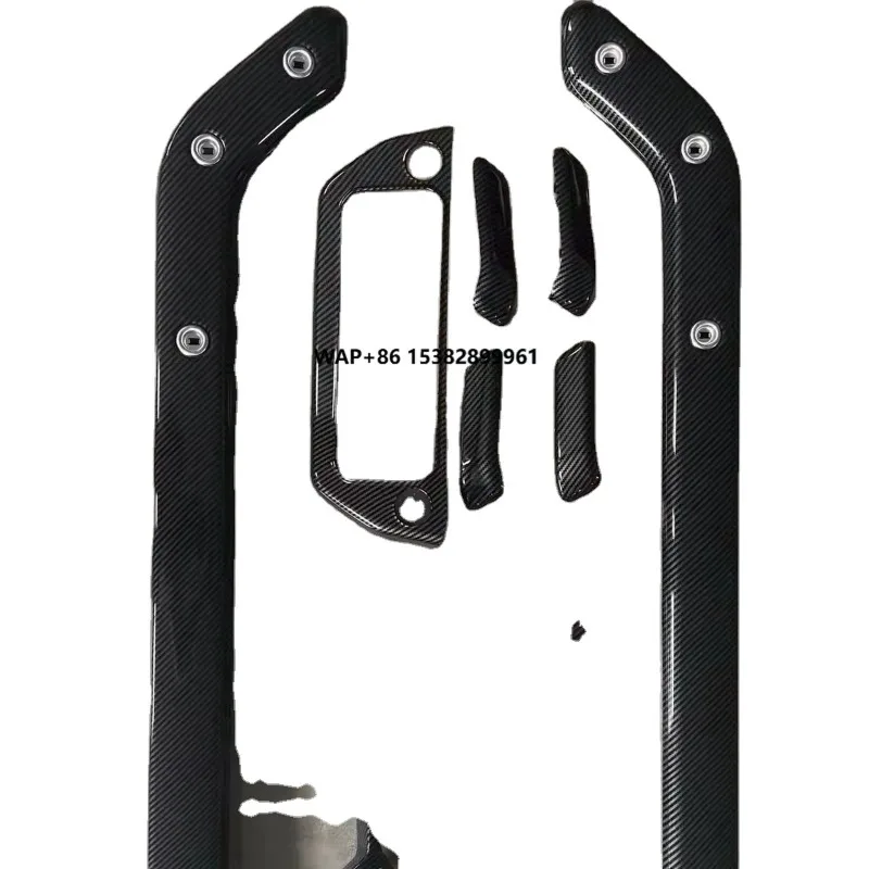 

Сменная отделка центрального управления автомобиля из настоящего углеродного волокна, украшения для приборной панели, внутренняя отделка для Defender 2020+