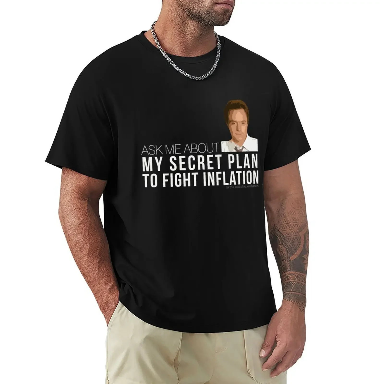 Josh Lyman Tee - Secret Plan to Fight Inflation T-shirt Aesthetic clothing vintage oversizeds men clothes