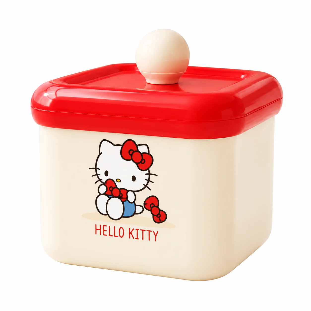 Hello Kitty Sanrio Kawaii Desktop Organizer Bin Plastic Makeup Case Jewelry Hair Accessory Holder Office Stationery Container