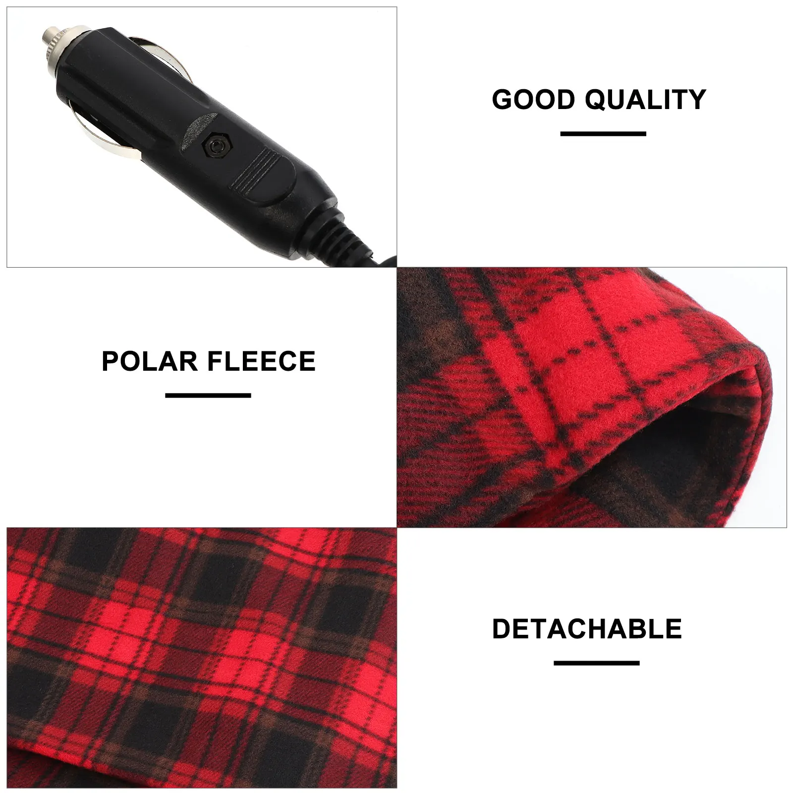 

Electric Blanket for Car 12V Heating Portable Travel Auto Electric Blanket for Trunk Fast Heating Thermostat Washable Car Seat