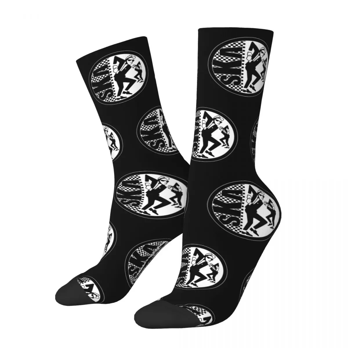 

2 Tone Ska-rock Ska Revival Outfits Men Women Socks Cozy Rocksteady Two Tone Punk Rock Music High Quality Crew Socks