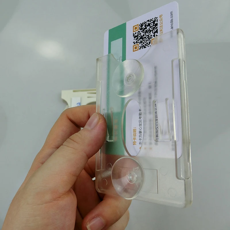 

2PCS Brand New Card Holder For Windshield Glass Tag Durable ID IC Card Sleeve