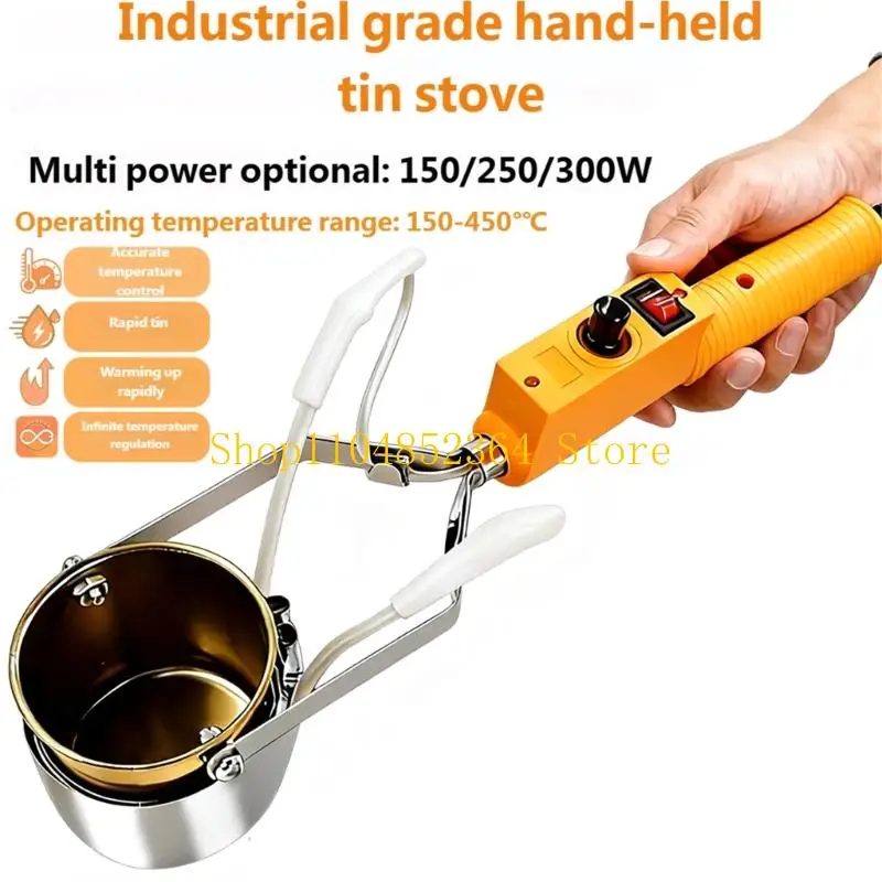 652F Handheld Molten Tin Solder Pot Tin Dipping Portable Temperature