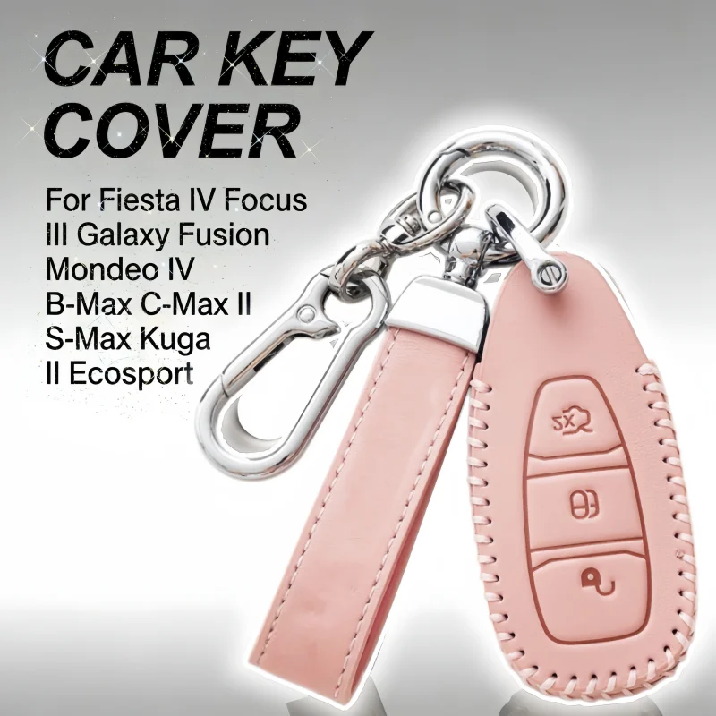 

For Ford Fiesta IV Focus III Galaxy Fusion Mondeo IV B-Max C-Max II S-Max Kuga II Ecosport Car Key Case Cover Accessories