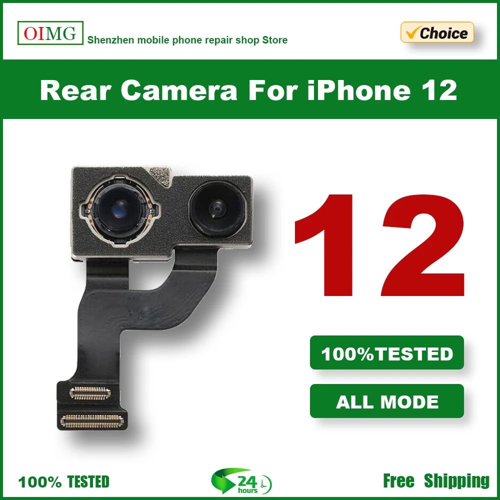 Rear Camera For iPhone 12 Back Camera Rear Main Lens Flex Cable Camera+Gift