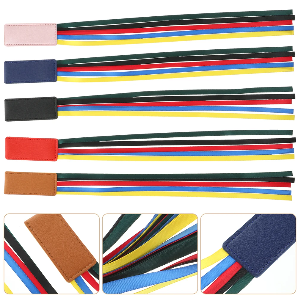 5 Marcapáginas Elegantes con Cinta, Accesorios de Lectura, Separadores de Páginas para Novelas, Estudio, Biblia, Decoración de Diario