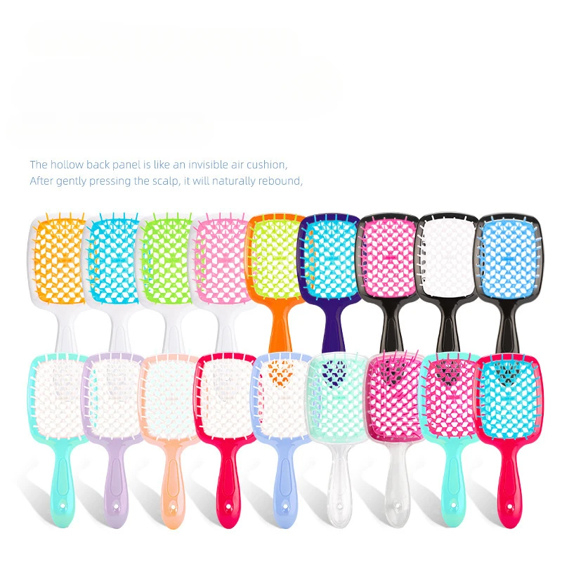 Air Cushion Hair Brush Massage Anti-static Hollow Out Wet Curly Hair Brushes Barber Styling Tool