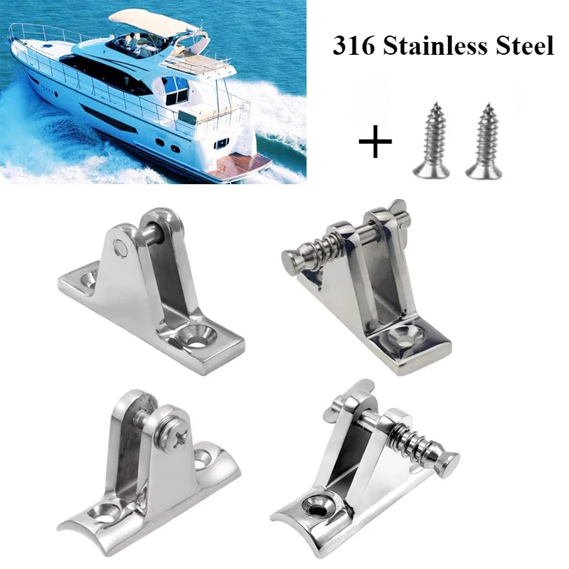 

316 Stainless Steel Bimini Top Deck Hinges Marine Boat Parts Accessories A Fitting in A Boat Hardware with Quick Release Pins