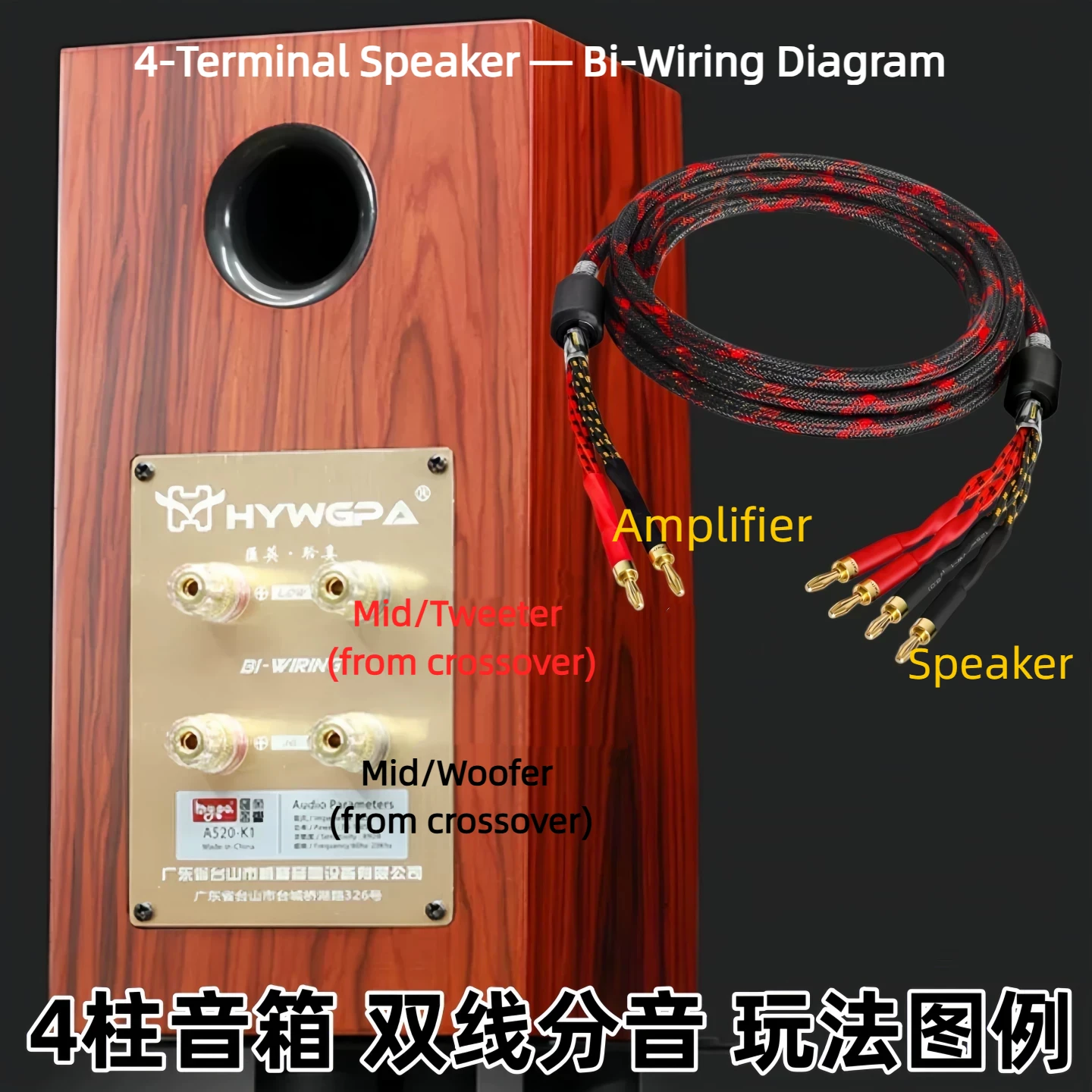 1 Stück GHXAMP 350W 3-Wege-Frequenzweiche – Hoch-/Mittel-/Tief-Frequenzteiler für Regal- und Standlautsprecher 460Hz–3,5KHZ – Detail 4