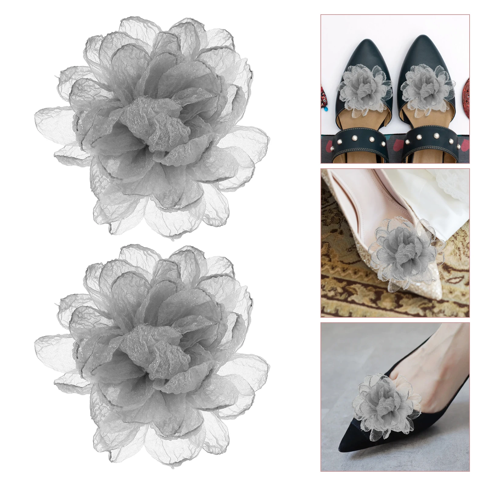 

Shoe Flower Decoration Decorations Clips Lace Accessories High Heel Removable Buckle Charm Shoes