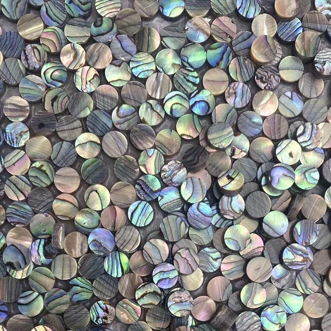 50 Stück Abalone Gitarrenmarker 6,35mm 1/4" Punkt-Einlage für Griffbrett Gitarrenbauerbedarf