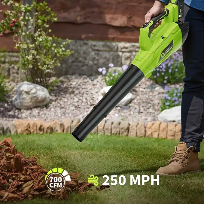 Leaf Blower Cordless 20V, Brushless Motor Handheld Electric Blower | with 4.0Ah High-Capacity Battery, Portable Power Blowers for Lawn Care, Patio, Yard & Garden Cleanup,Blowing Leaves & Snow