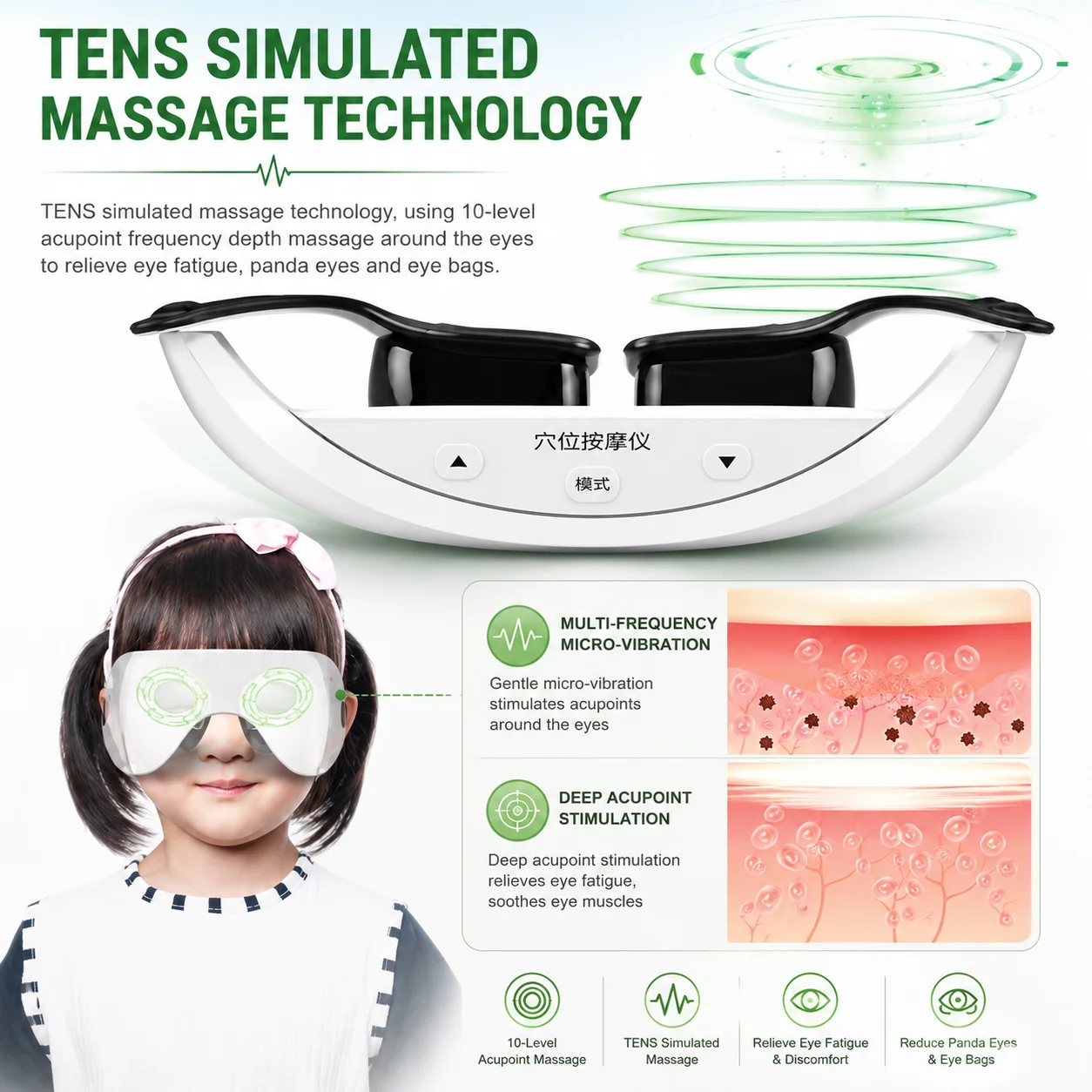 무선 3D 충전식 녹색 빛 눈 악기 복원 비전 눈 마사 - Light Therapy Glasses 리뷰 및 가격