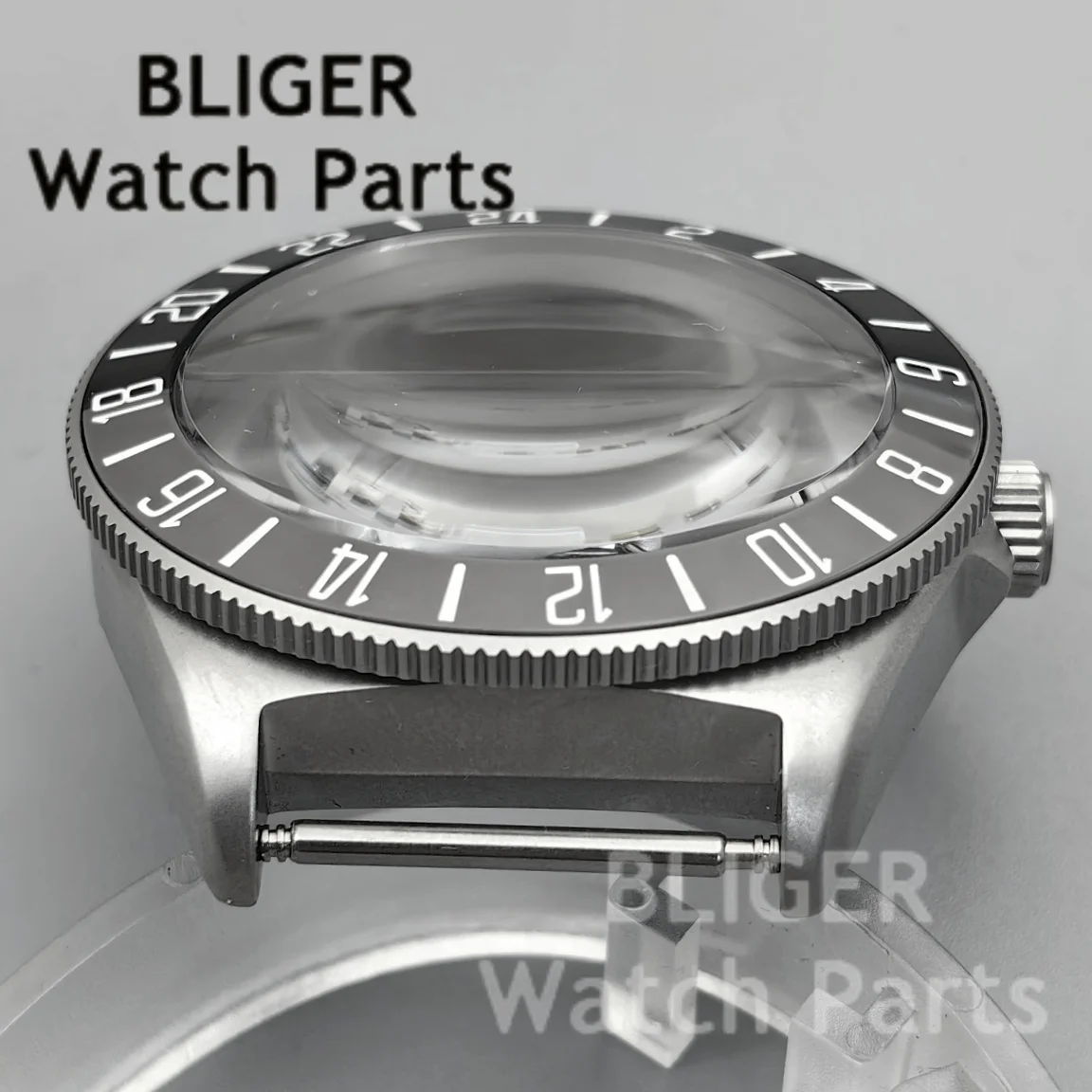 BLIGER NH34 NH35 NH36 PT5000 ETA2824 For 40mm Tactical Frog Gold Rose Black Watch Case Domed Sapphire Luminous Bezel 100m Diving