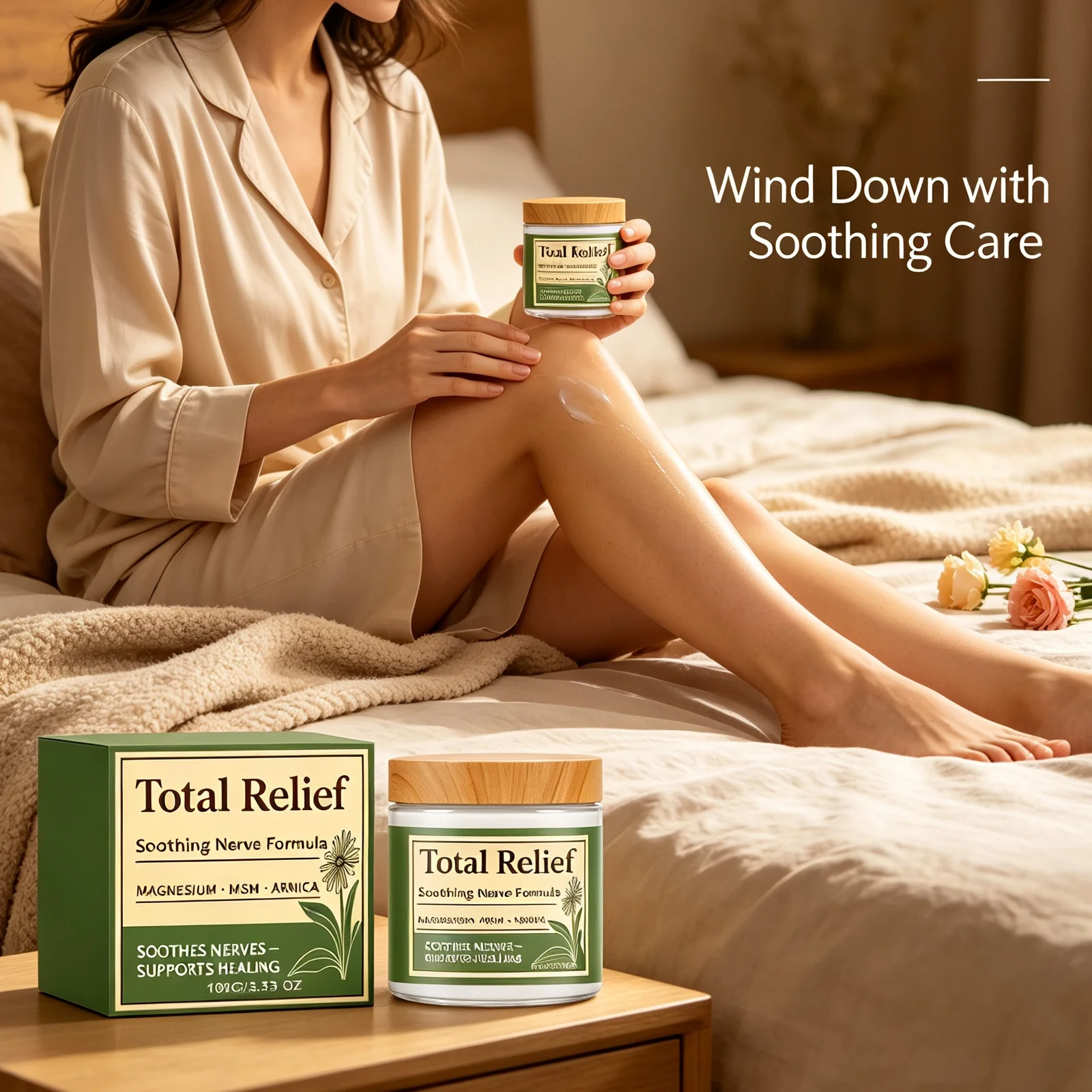 Magnesium Soothing Cream Hydration Relieve Localized Tightness Alleviate Shoulders Soreness Massage Dry Skin Nerves Relief Cream