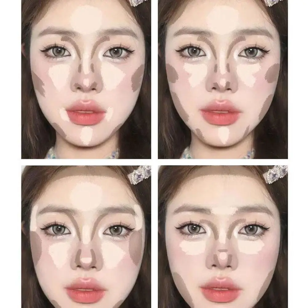 Paleta de bronceadores resaltadores mate, sombreado Facial, polvo de aseo, resaltador Facial, paleta de maquillaje, brillo duradero, 1 ud.