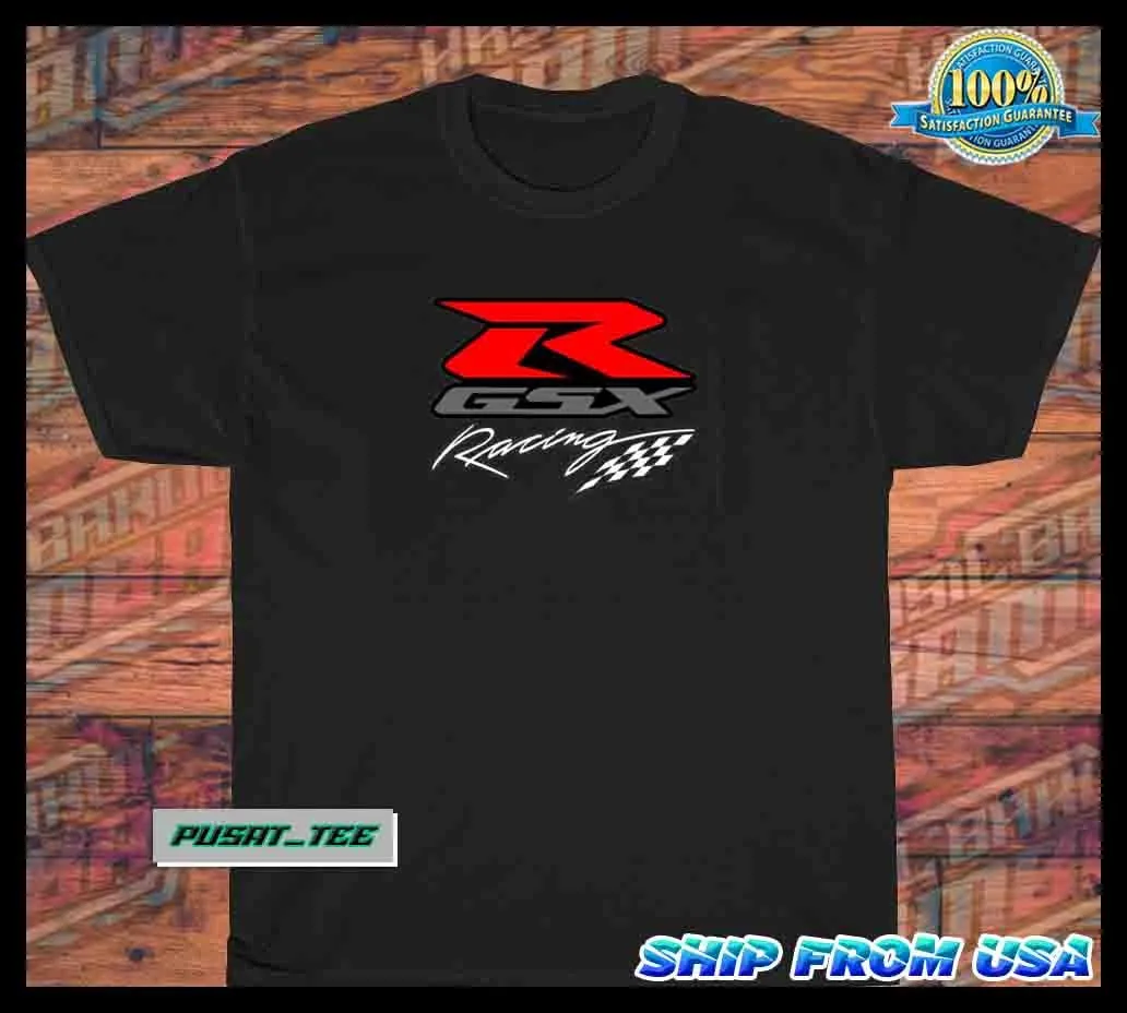 

New Item GSXR Racing American Funny Logo Men's T-Shirt Size S-5XL