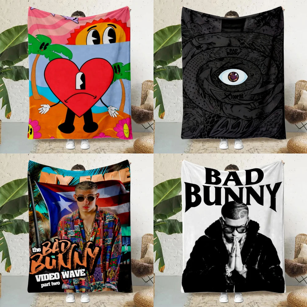 

Yo Perreo Sola Bad Bunny Printed Blanket Picnic Blankets Warm Blanket Soft and Comfortable Blanket Home Travel Birthday Gift