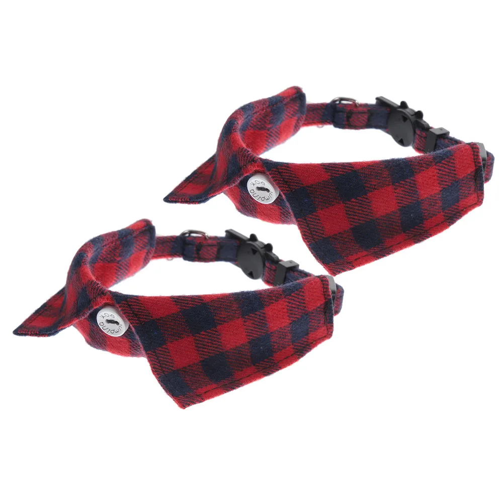 2 Pcs Pet Bow Tie Bell Cat Collar Kitten Collars Tiny with Detachable Adjustable
