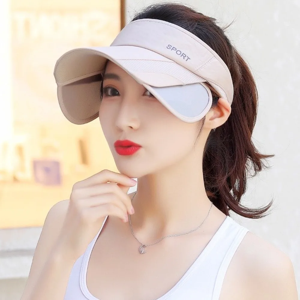 

Adjustable Scalable Sports Sun Hat Wide Brim Sunscreen Empty Top Hat Golf Hat Visor Summer Baseball Cap Mountaineering