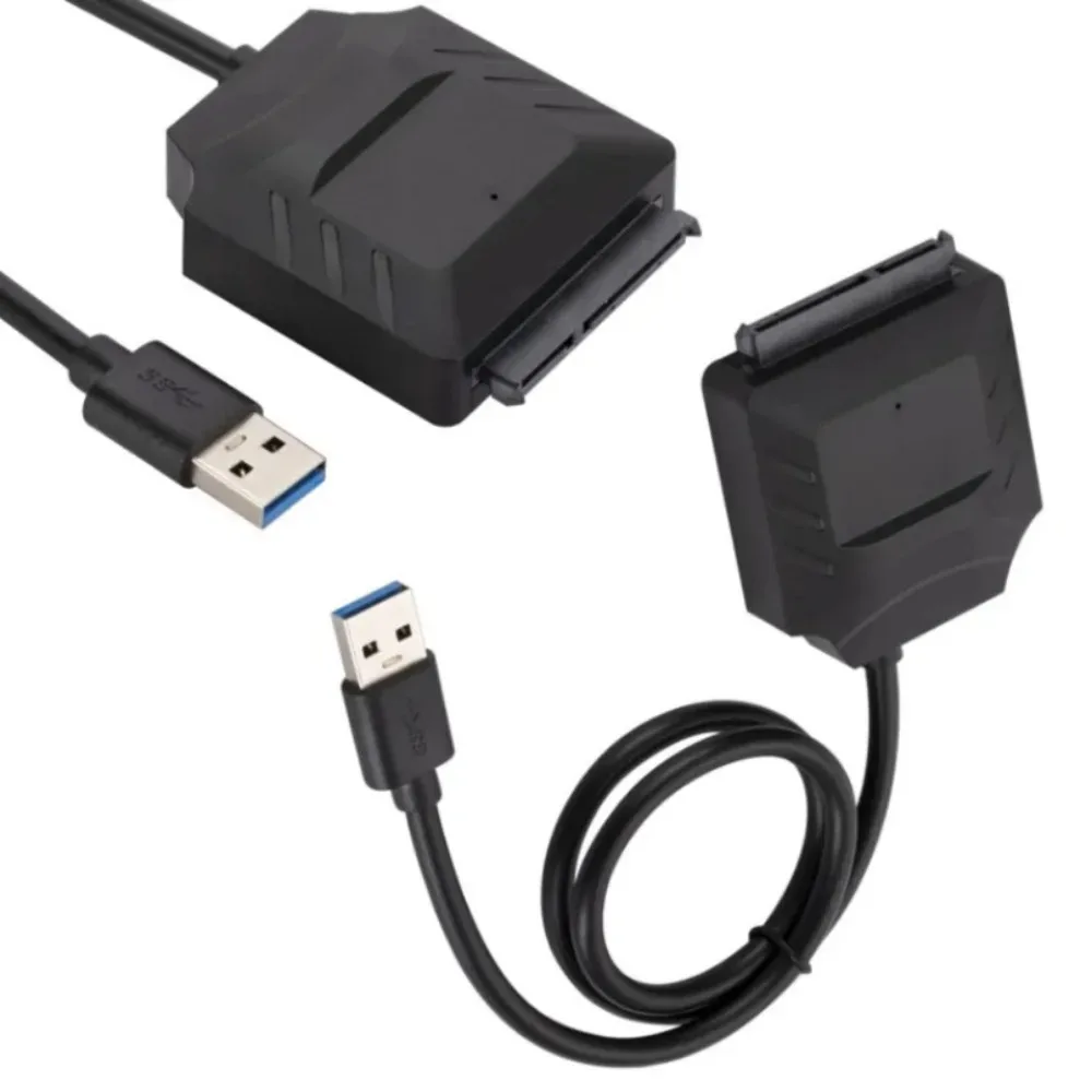 Sata ke USB 3.0 kabel adaptor USB ke SATA 3 kabel mendukung 22 Pin 2.5 3.5 inci konektor komputer Hard Disk SSD HDD eksternal