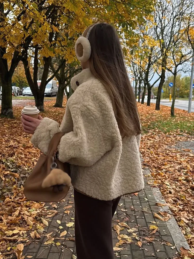 

HH женские модные куртки с однотонным воротником-стойкой и длинными рукавами и карманами, однобортные женские осенние повседневные свободные двусторонние пальто