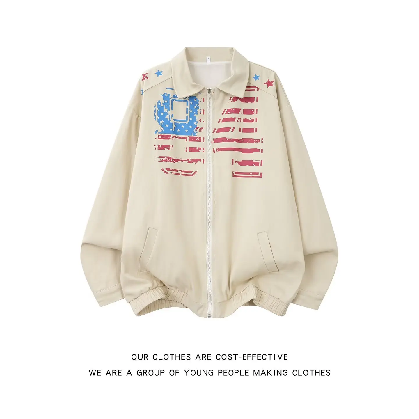 

Открытый кардиган с буквенным принтом в стиле ретро, мужской кардиган в стиле хип-хоп с воротником высокой чувствительности, рабочая одежда, верхняя одежда, повседневная одежда