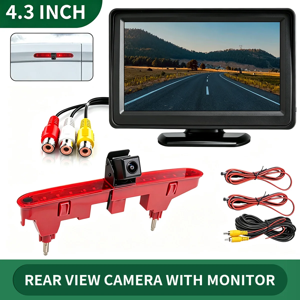 Car Brake Light Rear View Backup Camera with 4.3 inch LCD Monitor For Citroen Berlingo Peugeot Partner II 2008-2016