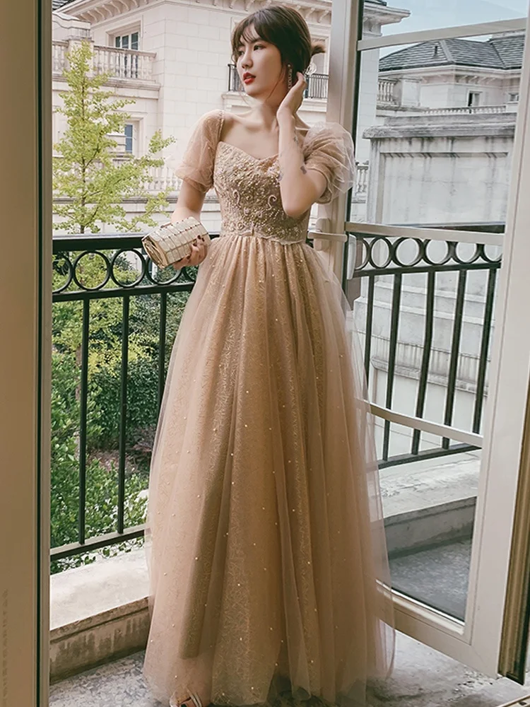 Ele Lange Avondjurk Dames Sterren Jaarvergadering Bal Dr High-end Lady Host Verjaardag Par Vloerlengte Dr