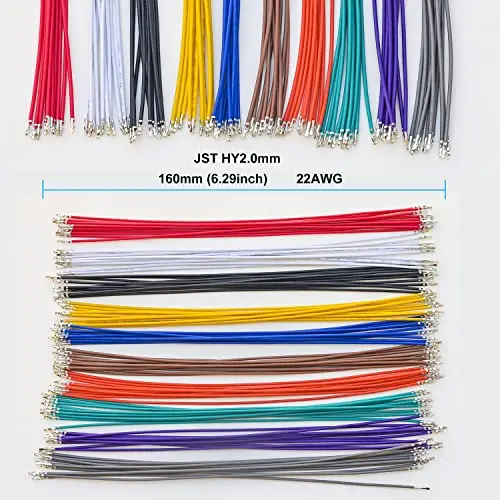 Kit de conectores PHB HY JST com cabos 22AWG, Soquete do conector HY2.0, 2 3 4 5 6 Pin Housing