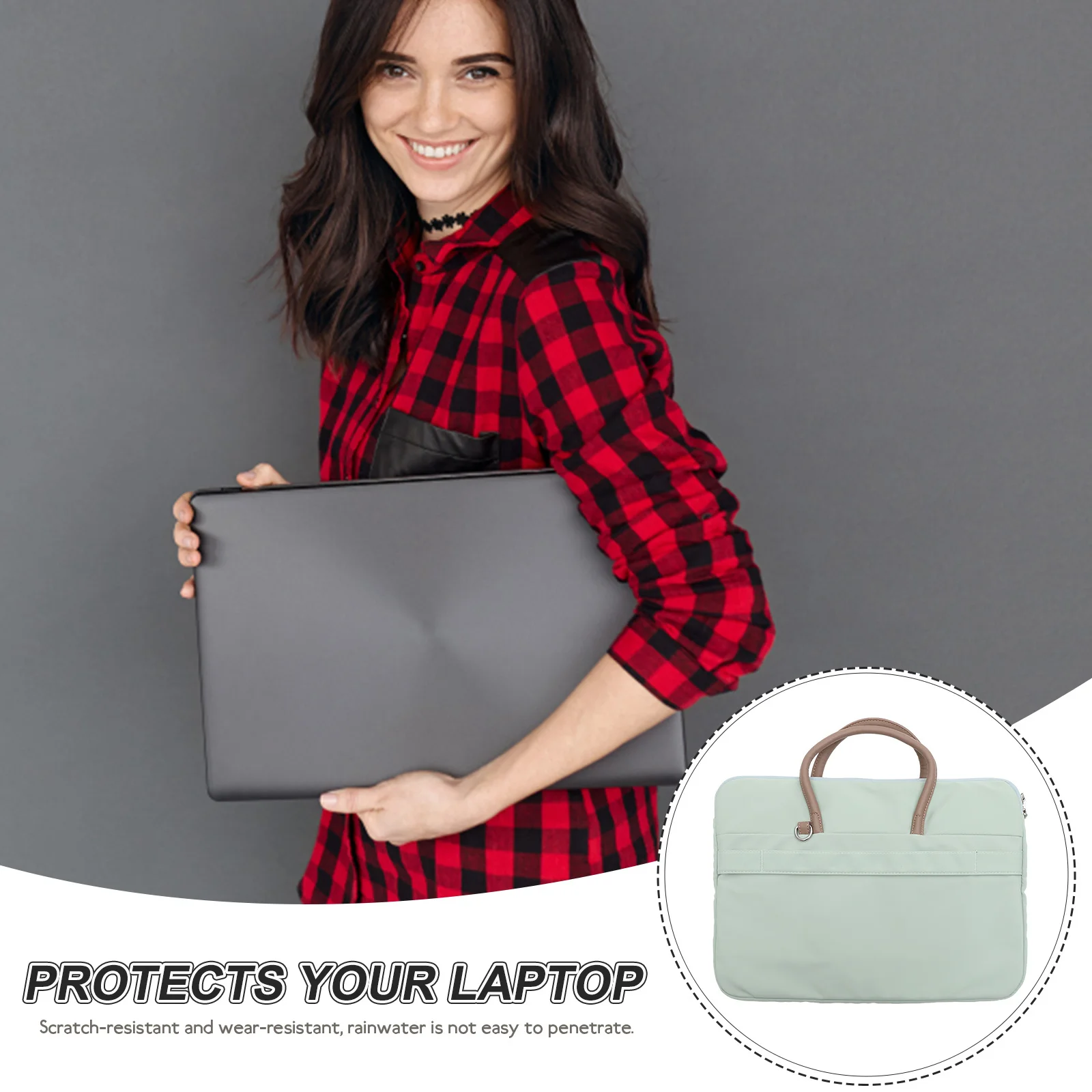 

Portable Laptop Shoulder Bag for Women Vertical Notebook Case Lightweight Computer Sleeve with Pocket Laptop Accessories