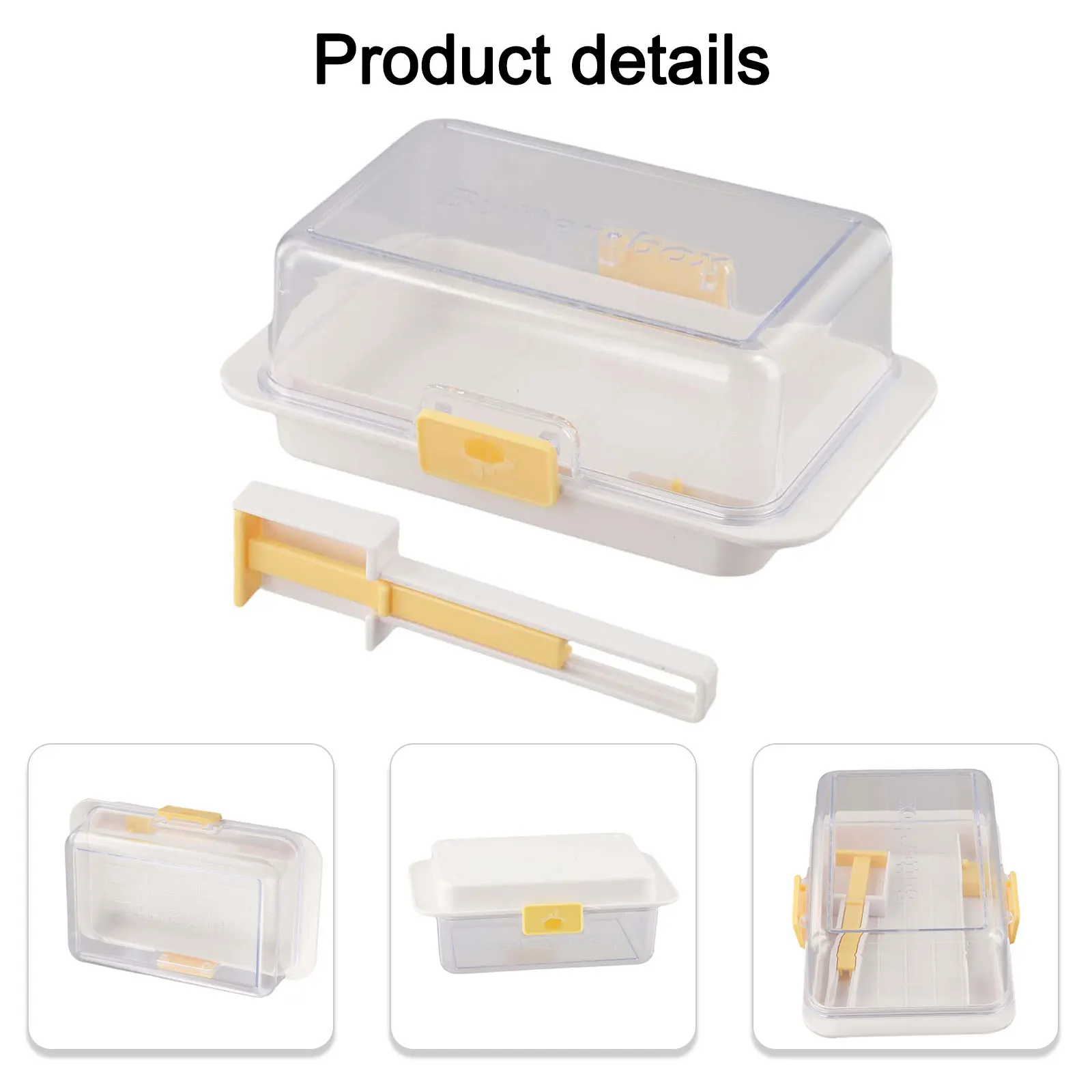 Configuración de comedor 2,7 ''* 7,2'' * 4,3'' 6,8*18,5*11cm protector de mantequilla para puerta de refrigerador se adapta al mantequilla de la costa oeste oriental diseño fácil de extender