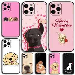 Labrador Dog Phone Case For Apple iPhone 15,14,13,12,11,Pro,X,XS,Max,XR,Plus,Mini Soft Black Cover
