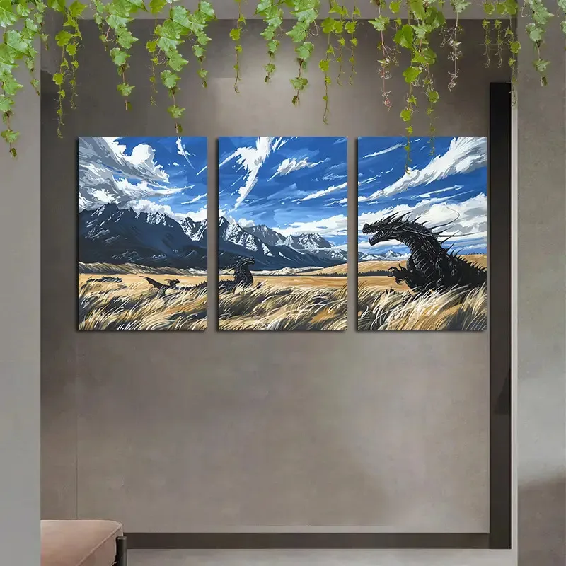 Set Of 3 Framed Can… - image