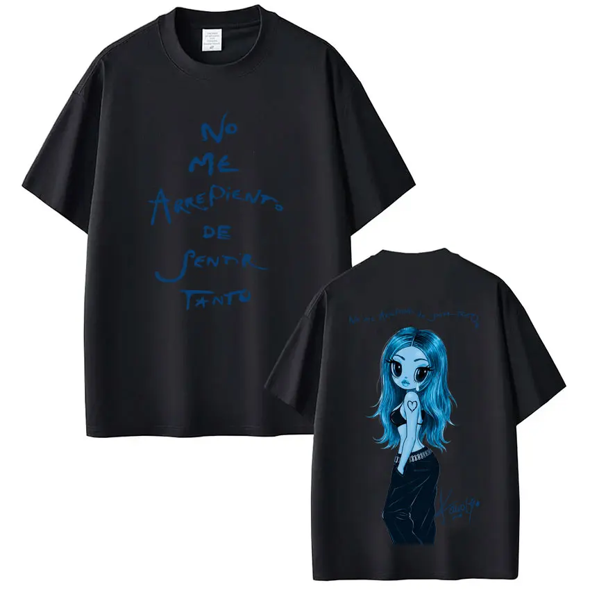 Karol G No Me Arrepiento De Sentir Tanto Album 2026 T-Shirt für Männer und Frauen, Mode Hip Hop Baumwolle Lässiges Oversized T-Shirt Streetwear – Detail 7