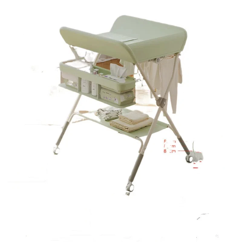 محطة رعاية الطفل 6 في 1 قابلة للتعديل - طاولة تغيير الارتفاع قابلة للتعديل، منصة تدليك واستحمام قابلة للطي #4